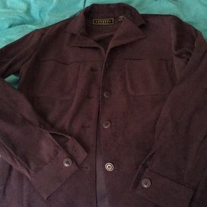 Plum colored button down/ blazer